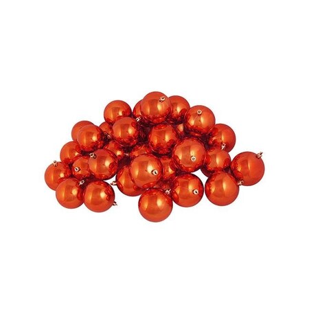 Northlight Seasonal Northlight Seasonal 31744286 Shiny Burnt Orange Shatterproof Christmas Ball Ornaments 31744286